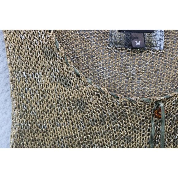 Double U Open Knit Tank and Cardigan-Size Medium-Gold Sparkle-Rare - Picture 16 of 16